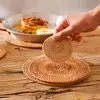 Esterillas Aislantes del Calor, Posavasos, Esterillas Tejidas de Ratán para el Hogar Anti-quemaduras para Ollas, Posavasos para Tazones, Esterillas de Mesa Resistentes a Altas Temperaturas, Esterillas para Platos Resistentes al Calor, Soportes para Tetera