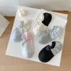 Nuevos calcetines de estilo coreano para primavera y verano, estampado en caliente, combinación de colores de perro, lingote de plata, calcetines de barco de color contrastante, combinan con todo, sin costuras