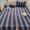 Lençol de Cama de Leite Espesso de Inverno Ajustado Peça Única Quente Cobertura de Lençol de Cama de Coral Fleece Cobertura de Colchão com Veludo Adicional Cobertura Protetora Conjunto de Três Peças