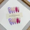 Daiyueda Unhas Vestíveis Puras Feitas à Mão Outono e Inverno Novo B331 Totalmente Pintadas à Mão Esculpidas Elegantes Estilo Exportação Patch de Nail Art