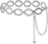 Corrente de Cintura Quadrada para Mulheres, Corrente de Cintura Versátil para Vestido, Corrente para Calça Jk, Corrente de Metal Acessório Estendida da Moda