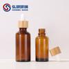 Botella de aceite de bambú con gotero 5-100ml botella de 30ml con gotero envase secundario para cosméticos botella de vidrio Vidrio Hong