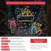 Decoraciones Navideñas Estáticas Transfronterizas Pegatinas para Ventanas de Vidrio Decoraciones para Escaparates Calcomanías Navideñas Coloridas para Ventanas Nuevos Productos de Amazon
