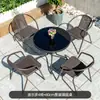 Mesas e Cadeiras de Exterior, Cadeiras de Rattan, Mesas Dobráveis de Lazer para Exterior com Combinação de Guarda-Sol, Jardim Terraço, Pátio Varanda, Mesa de Centro, Mesa de Jantar e Cadeiras