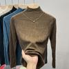 Suéter de gola alta camisa de gola média primavera e outono top feminino 2020 outono e inverno Novo estilo ocidental suéter interno