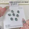Pedras de strass em formato de ovo de pombo sem base, produto acabado, pedras de strass K9 brilhantes aplicadas à mão, acessórios coloridos ovais para arte de unhas