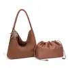 Bolsa Tecida Popular de Veludo Transfronteiriça com Design de Nicho, Bolsa Tote Grande para Ombro, Bolsa de Ombro Tipo Saco Vintage de Alta Qualidade