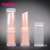 Tubo de lipstick redondo inclinado doble plástico tubo vacío de lipstick LG285 empaque cosmético
