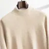Outono Inverno Casual de Negócios Masculino Gola Meia-Alta Suéter de Caxemira Masculino Pulôver Tricô Camada Base Moda Jovem Suéter de Lã