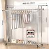 Secador de Piso con Ruedas Perchero Móvil Secador Telescópico de Interior Secador de Ropa para el Hogar Secador de Ropa para Balcón