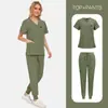 Bata de Laboratorio de Color Sólido con Bolsillo para Hombre y Mujer, Uniforme de Trabajo de Color Sólido para Empleado de Hogar de Ancianos, Centro de Maternidad, Enfermera, Doctor