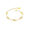 Pulsera de nariz de cerdo con diamantes completos para mujer, diseño de nicho, lujo ligero, versátil, única, exquisita, sensación de alta gama, joyería chapada en oro al por mayor
