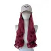 Comercio electrónico transfronterizo: peluca larga rizada gris con gorra incorporada, popular entre influencers europeos y americanos, peinado realista de ondas grandes, suministro directo de fábrica