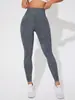 Pantalones de yoga ajustados sin costuras europeos y americanos transfronterizos, lavados a la arena, de secado rápido, de cintura alta, realzan los glúteos, para correr, deportes, fitness, pantalones de longitud 7/8