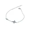 Pulsera de Plata de Ley 925 de Cristal de Hielo y Trébol de Cuatro Hojas para Mujer, Pulsera de Lujo Ligero de Moda con Diamantes Completa Estilo Bosque con un Toque de Alta Gama