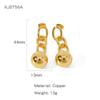 Pendientes de verano sencillos y geométricos de moda para viajeros, pendientes texturizados al por mayor, pendientes elegantes transfronterizos en stock