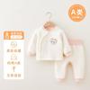 Roupa de Outono para Bebê e Conjunto de Calça Cintura Alta Proteção da Barriga Roupa Base Quente Espessada Sem Ossos Roupa Íntima de Bebê Conjunto de Duas Peças para Outono e Inverno