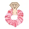 Diadema de Scrunchie de Color Sólido Brillante Satinado para Recoger la Cola de Caballo, Anillo para el Cabello con Forma de Intestino de Cerdo, Set
