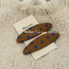 Pinza para el pelo ovalada con bloqueo de color retro estilo coreano y lunares, Pinza lateral texturizada, Pinza para flequillo, Pasador para el pelo para mujer