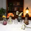Vaso de Vidro Sódio-Cálcio Personalizado Transfronteiriço, Pote de Armazenamento, Estilo de Padrão em Malha de Luxo Leve, Decoração de Sala de Estar, Armazenamento de Vaso de Flores Estilo Europeu