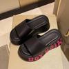 Sandálias Slip-On da Moda com Solado Grosso para Mulheres, Novas Versáteis Chinelos de Eva para Casa que Aumentam a Altura para Pessoas Baixinhas