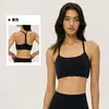 Sutiã esportivo de alta qualidade com elasticidade 6-way para mulheres, com bojos fixos, design sexy em Y nas costas, sutiã de yoga, roupa íntima fitness para Pilates