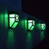 Lámpara de pared solar retro luz para panel de ventana luz de rejilla iluminación de panel solar multifuncional de ahorro de energía estilo retro