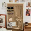 Tablero de Exhibición de Collares de Madera Retro Colgante de Pared Xiuhe Marco Colgante para Joyería de Cabeza Pendientes Almacenamiento de Pendientes Puesto de Exhibición