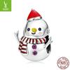 Prata ziyun original natal bonito boneco de neve contas soltas contas artesanais diy frisado acessórios europeus e americanos bsc539
