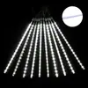 Luces de Cadena de Lluvia de Meteoros LED para Exteriores Impermeables Solares Decoración para Jardín y Árboles Luces Festivas Proyecto de Iluminación Luces de Ambiente