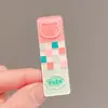 Pinza de Pelo Cuadrada Pequeña de Acrílico Coreano para Niños, Colorida, para Niña Bebé, Dibujos Animados Lindos, Letra, Clip para Flequillo