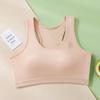 Período de desarrollo sujetador para niña ropa interior espalda bonita en forma de I top tipo tubo que envuelve el pecho copa fija chaleco para estudiante niña anti-exposición