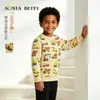 Outono estilo europeu e americano novo suéter infantil padrão dos desenhos animados infantil pescoço redondo pullover bebê manga comprida top