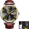 Reloj para hombre LIGE 9846 reloj de cuarzo de moda deportiva de ocio para múltiples negocios reloj una generación de cabello