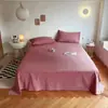 Sábana de color liso estilo Ins, pieza única, para dormitorio de estudiante, simple, engrosada, amigable con la piel, cobertura completa para cama matrimonial