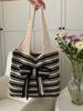 Bolso de punto vintage japonés y coreano, bolso de mano de lana, bolso de hombro para mujer, bolso de compras portátil.