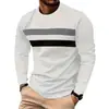 Camiseta de Manga Larga con Cuello Redondo para Hombre Impresa en 3D de Venta Caliente Transfronteriza Amazon AliExpress Camiseta Casual Versátil para Hombre