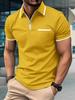 Venta Caliente Transfronteriza Nuevo Verano Impresión Gradiente 3D Talla Grande Casual para Hombre Holgado Talla Europea Cremallera Polo Manga Corta