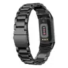 Aplicable a la pulsera Fitbit Charge 5, correa de acero de tres eslabones Charge5, metal, acero inoxidable de tres eslabones, correa de acero para reloj