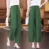 Pantalones Casuales Cortos de Verano para Mujer, Delgados de Cintura Alta Adelgazantes, Caídos, Holgados, Pierna Recta, Versátiles, Nuevos Pantalones Banana