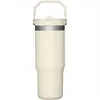 Taza de Viaje Transfronteriza de 30 oz de Gran Capacidad con Asa de Acero Inoxidable 304 de Doble Pared al Vacío Taza de Coche Portátil para Exteriores Termo
