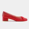 Zapatos de Ballet de Cuero Suave con Punta Cuadrada y Lazo, Boca Baja, Tacón Grueso, Tacones Altos, Estilo Hada, Zapatos de Tacón Medio Franceses para Viajar