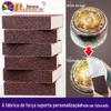 Fábrica de esponja de lixa de banana atacado personalizável limpeza de cozinha escova removedora de ferrugem fundo de panela esponja bloco de areia