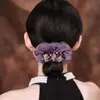 Scrunchie Popular de Flor de Glicínia Transfronteiriço Elástico de Cabelo de Organza Faixa de Cabelo de Alta Elasticidade Acessório de Cabelo