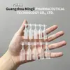 Tubo de Essência Pe de Uso Único de 0,5ml, Material de Embalagem de Tubo Flexível de Uso Único, Garrafa de Avião em Linha Contínua, Tubo de Avião com Rótulo e Extremidade Selada