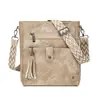 Bolso de mujer transfronterizo, bolso de hombro de cuero suave de gran capacidad, bolso de nicho de alta gama para otoño e invierno para mujeres de mediana edad, bolso cruzado de alta gama