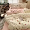 Conjunto de Roupa de Cama para Mãe e Bebê Grau A 100% Algodão Ultra Macio Antibacteriano Lençol Capa de Edredom Fronha Camada Dupla Gaze Dormitório Conjunto de Três 4 Peças