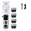 Cortador de Cabelo Elétrico Transparente Transfronteiriço com Longa Duração de Bateria, Barbeador Elétrico Profissional para Salão de Cabeleireiro, Aparador Recarregável para Cabeça Raspada