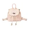 2026 Nuevo Modelo Mochila Infantil Estilo Coreano Moda Pequeña Mochila Estilo Chanel Moderna con Lunares y Cierre de Cordón Bolsa Escolar para Niños y Niñas