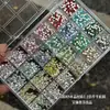 Baoshi Osha Cristal Imitación K9 Super Flash Fondo Plano Color Redondo Diamante para Arte de Uñas Mixto Pegatina Diamante Joyería